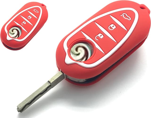 Detalle de Nordecco silicone key protective case for Alfa Romeo keys (blue) – flip key, 3 buttons