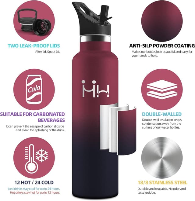 Thumbnail 1 de Motswedi Botella Térmica Deportiva 1000ml Acero Inoxidable 🥤