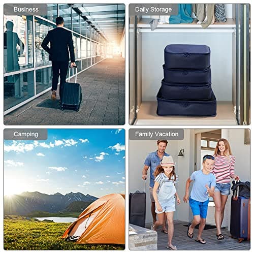 Thumbnail 6 de OSDUE organizadores para maletas (8 set) con hebilla y neceser impermeable azul marino