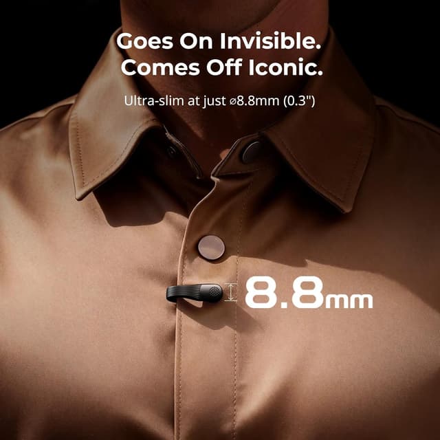 Detalle de SMALLRIG Microfono Wireless S70-C2 invisibile e leggero con adattatore USB-C per smartphone e tablet