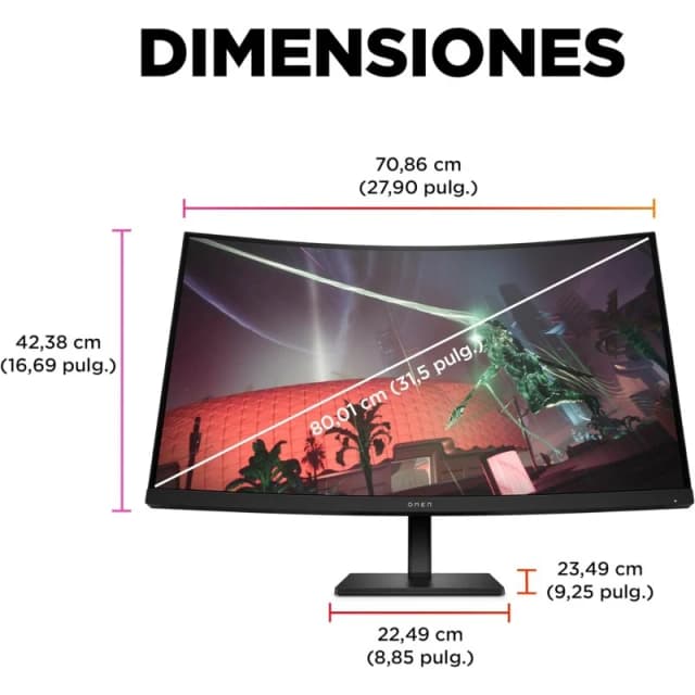 Thumbnail 2 de HP OMEN 32c Monitor QHD 31,5" 165 Hz FreeSync Premium