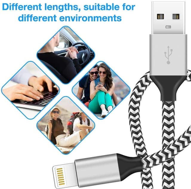 Thumbnail 6 de SANYEYE MFi Certified iPhone charging cable 5-pack
