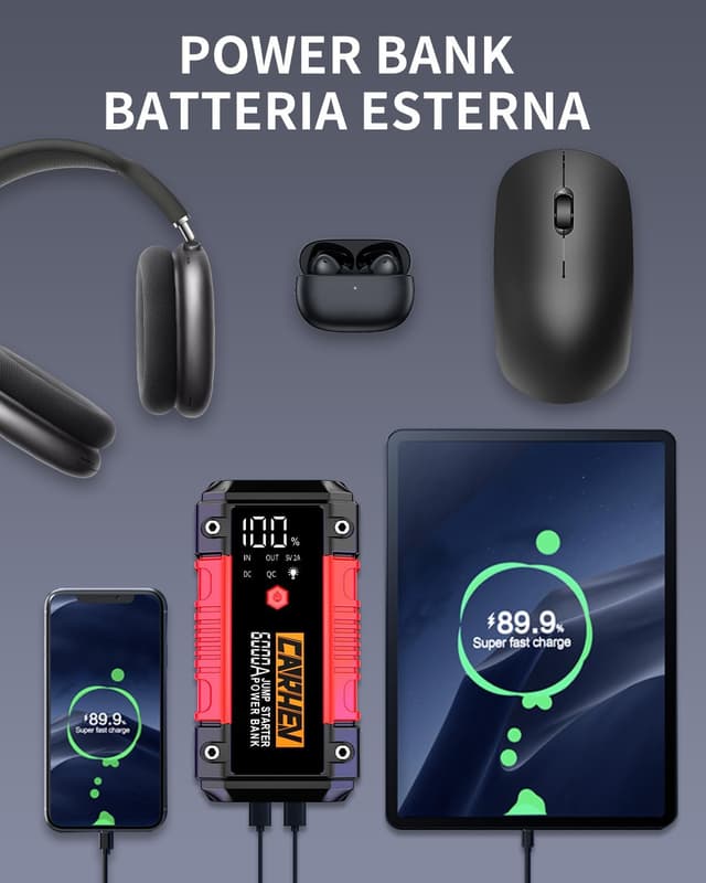 Thumbnail 4 de CARHEV Avviatore Batteria Auto 6000A per auto fino a 10L