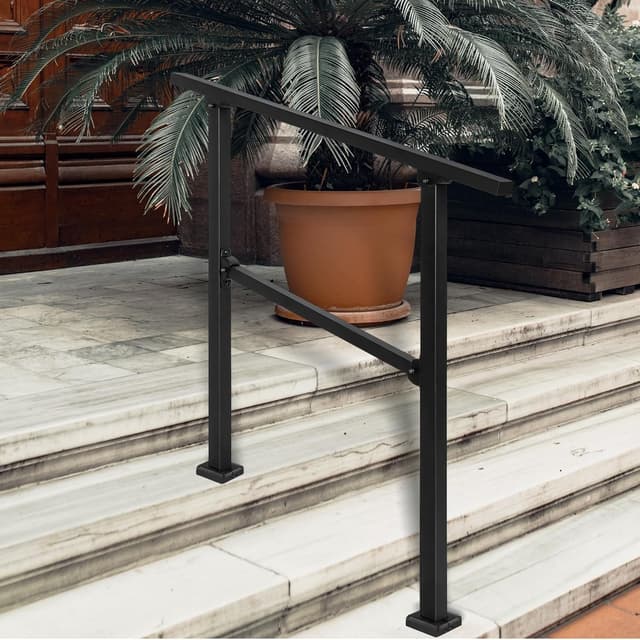 Detalle 2 de Wrought Iron Outdoor Handrail for 2-3 Steps ðŸ›