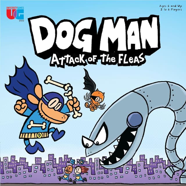 Detalle de University Games Dog Man: Attack of The Fleas (UG-07010) Strategic Game for Ages 7+