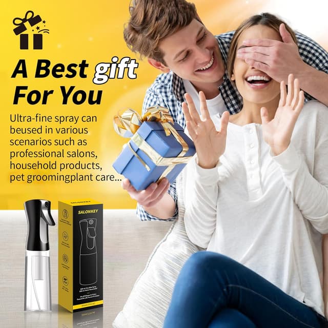 Thumbnail 6 de Kontinuierliche Wassersprühflasche mit feinem Sprühnebel (0,3-mm-Düse) – schwarz/weiß, nachfüllbar