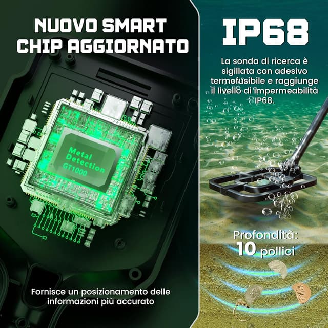 Detalle de Metal Detector 10" ricaricabile 2000mAh