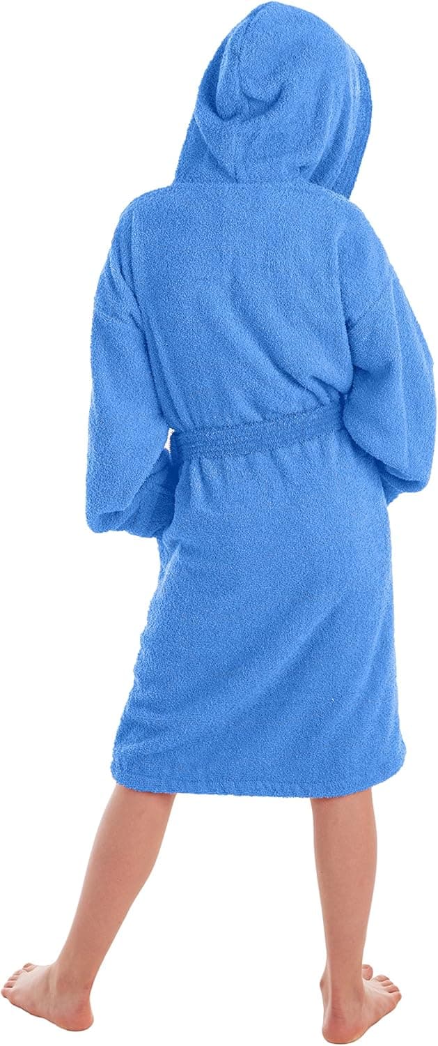 Detalle de LEBENGOOD accappatoio bambino e bambina in 100% cotone con cappuccio, 2 tasche e cintura (unisex)