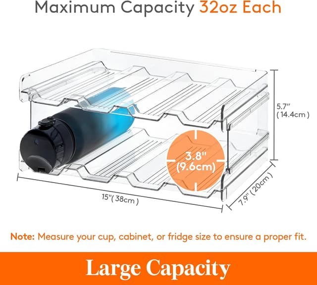 Detalle 2 de Lifewit Stackable Bottle Organizer, 8-Bottle 🫖