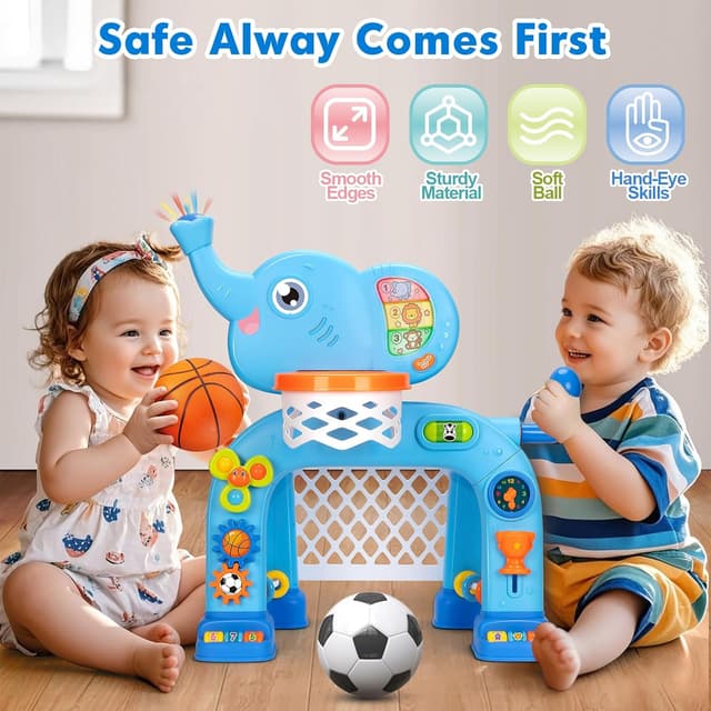 Thumbnail 4 de Toddler Basketball Hoop & Soccer Goal 12-18M