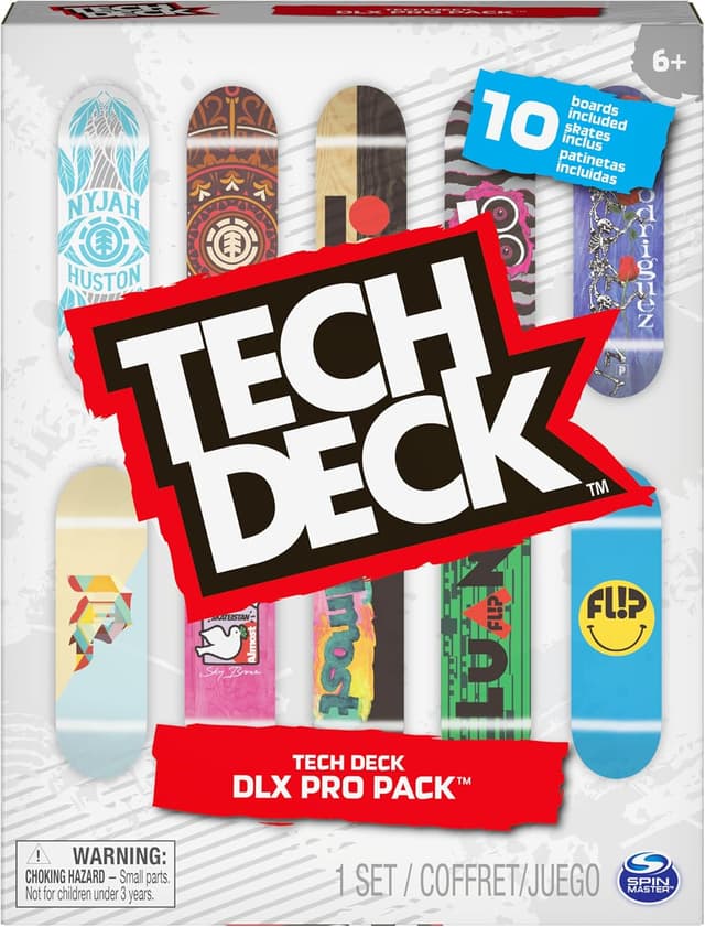 Detalle de Tech Deck DLX PRO Pack con 10 fingerboard collezionabili per skate