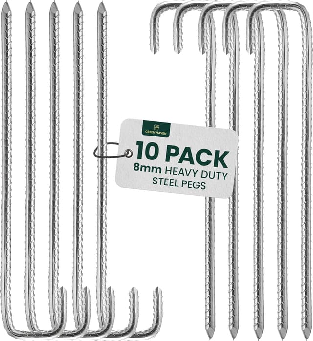 Detalle de GREEN HAVEN Juego de 10 pinzas de metal 300 mm 🛠