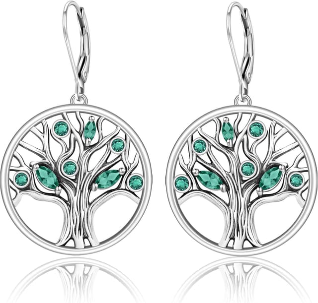 Detalle de LINGBG JEWELRY 925 Sterling Silber Einfädler Ohrringe mit langer Kette – Tropfen-Ohrhänger