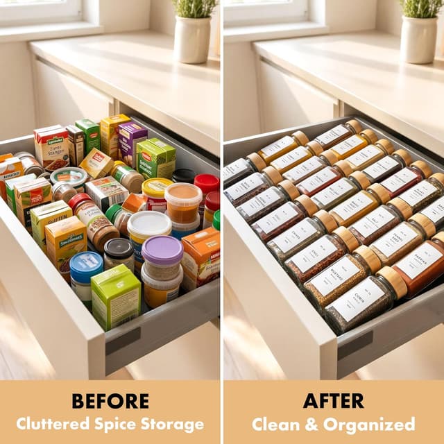 Thumbnail 5 de EDELHAUS Square Spice Jars 4oz 🧂