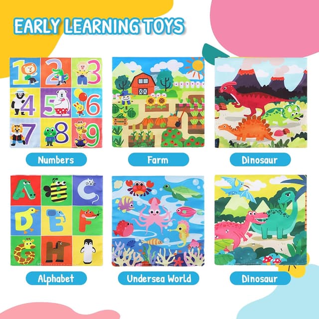 Detalle 1 de URMYWO Baby Tissue Box Toy (Montessori Crinkle Sensory Toy for 6–12 Months)