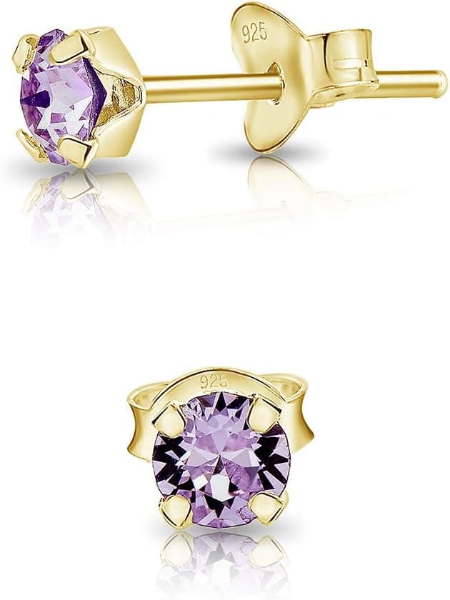 Detalle 2 de WINZIGE Ohrringe 4 mm Swarovski Kristalle