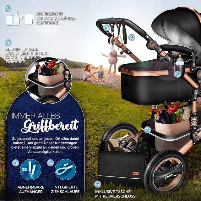 Thumbnail 6 de KIDUKU® 3 in 1 Kinderwagen XXL 22 kg