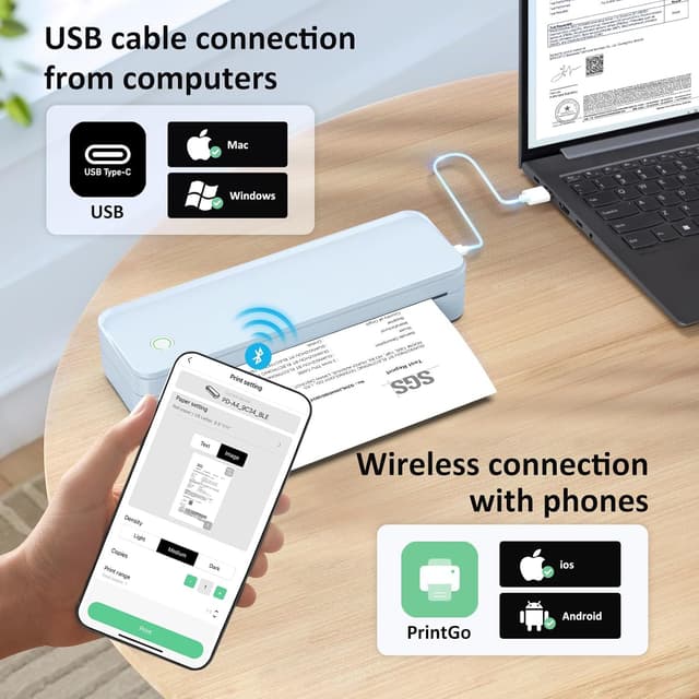 Detalle de Gloryang Inkless Portable Printer 8.5" US Letter 🖨