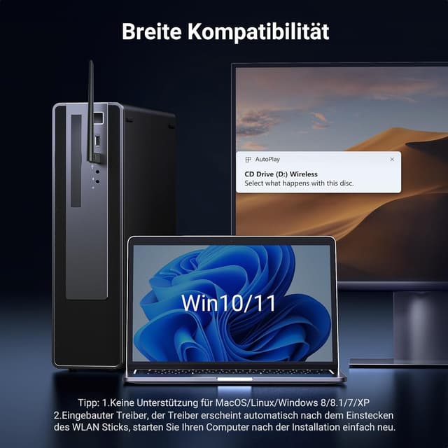 Thumbnail 5 de UGREEN AX900 WLAN Stick 6dBi