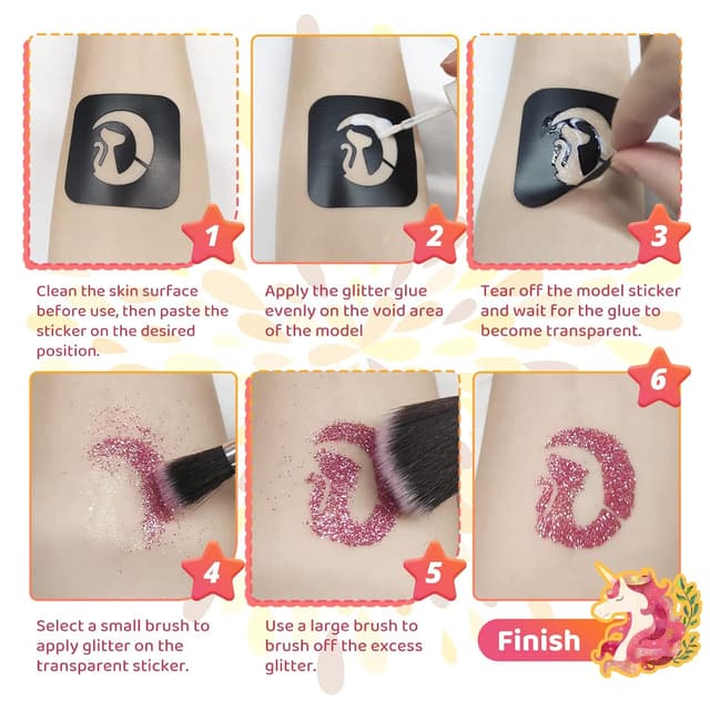 Thumbnail 6 de Bledras Glitzer-Tattoo-Set