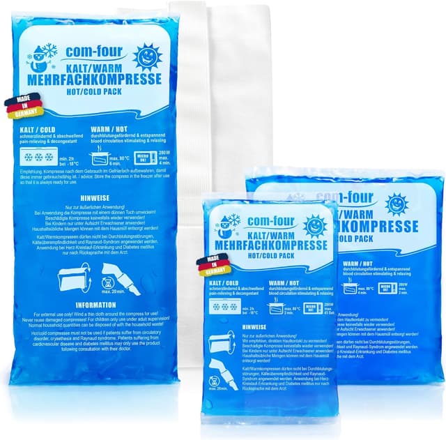 Imagen de com-four® Set de 3 Compresas Reutilizables Frío/Calor 🌡 en OfertitasTOP