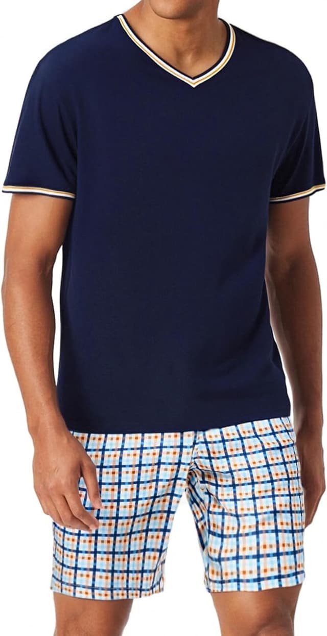 Thumbnail 6 de Bresdk Pigiama Corto Uomo in Cotone 95% 5% Spandex