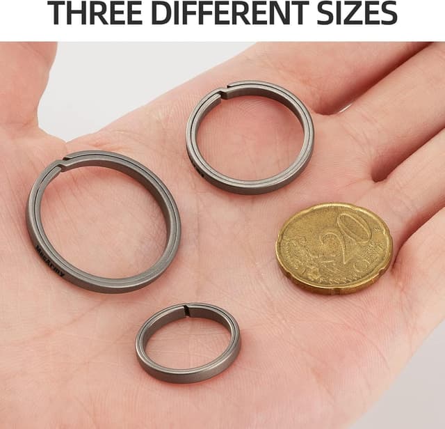 Detalle 2 de MecArmy EDC porte-clés en titane TC4 à coulisser sur le côté (set de 3 tailles)