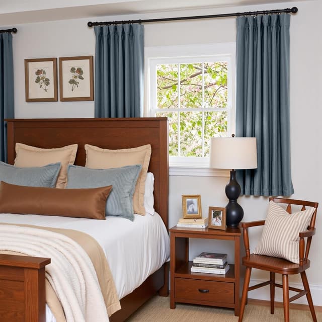 Detalle 2 de Lazzzy Velvet Blackout Curtains (Dark Slate) — Thermal Insulated Room Window Drapes, Rod Pocket, 2 Panels (52" x 63")