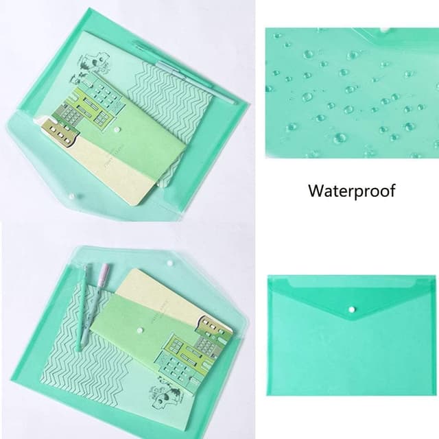 Detalle de LZYKJGS Lot de 36 pochettes plastique avec bouton pression A5 (PP) pour documents