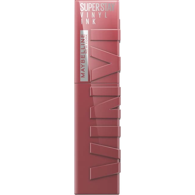 Detalle de Maybelline New York Super Stay Vinyl Ink Flüssiger Lippenstift – Vinyl-Finish, 16H Halt & Glanz, Nuance 40 Witty (4,2 ml)