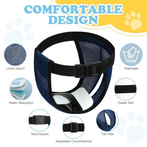 Thumbnail 2 de Aomig Pannolini per cani femmina Riutilizzabili M con 6 cuscinetti