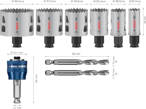 Thumbnail 2 de Bosch 9x Set sierra de corona PRO Multi Material Ø 22–65 mm 🛠