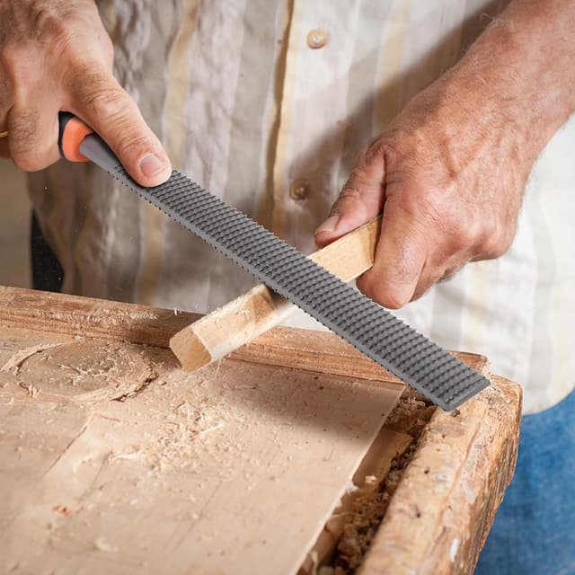 Thumbnail 6 de Kit de 3 limes à bois Preciva (plate, demi-ronde, ronde) en acier carbone 45#