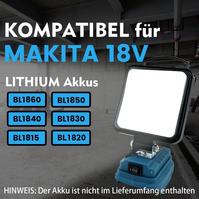 Detalle 2 de Akku Lampe Makita 18V 48W 4800LM