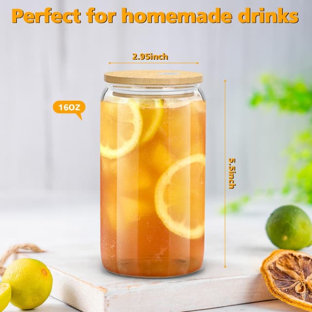 Thumbnail 4 de sungwoo 4PCS Glass Cups 16oz 🥤