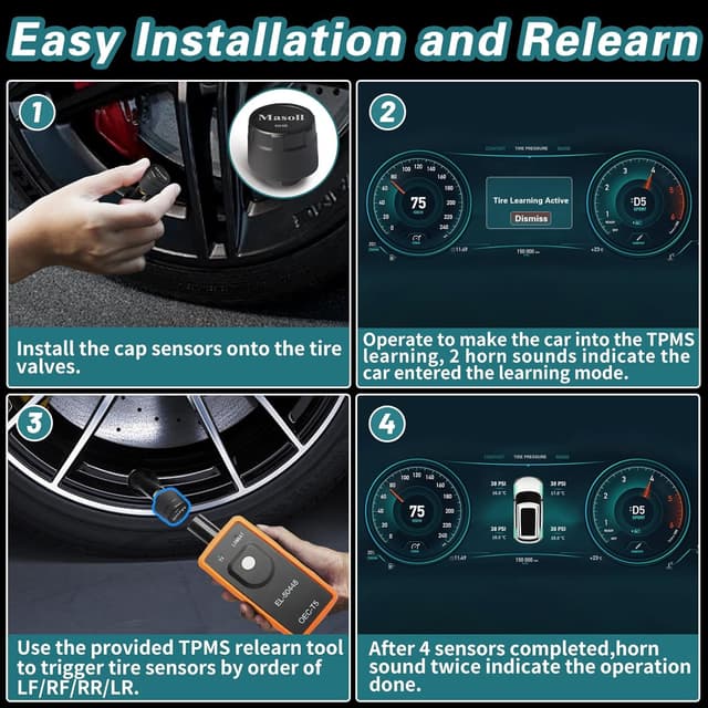 Detalle 2 de Masoll Gen 2 TPMS Sensor Set of 4