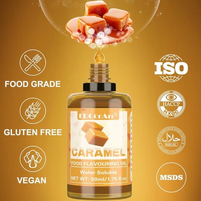 Thumbnail 1 de Caramel Food Flavouring Oil 50 ml 🍬