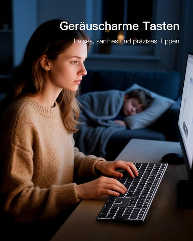 Detalle 2 de Inateck KB06007 kabellose Tastatur 1000 mAh ⌨