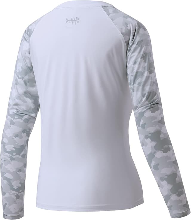 Detalle de Bassdash Damen Rash Guard UPF 50+ UV-Schutz Langarm – Performance Shirt für Angeln, Wandern & mehr