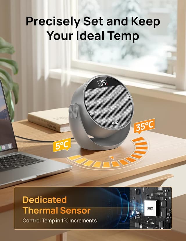 Thumbnail 5 de Dreo 10.5ft/s Fan Heater 7-mode, 12h timer