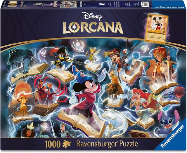 Detalle 2 de Ravensburger Puzzle 1000 Pezzi Disney Lorcana “Acciaio”, puzzle per adulti 70 x 50 cm