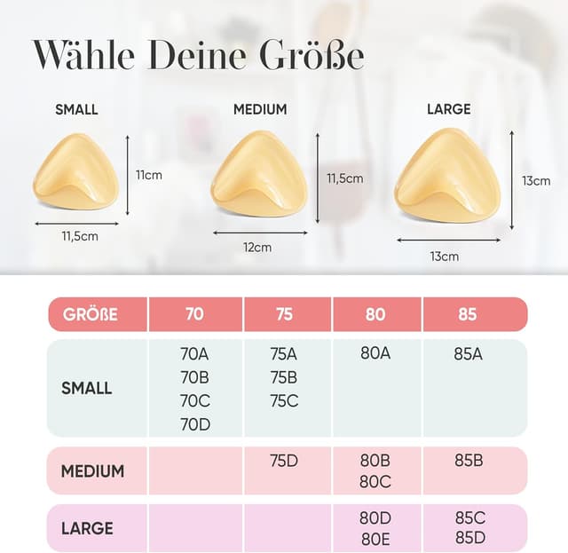 Detalle de Lillypads® Push Up Pads – selbstklebende BH-Einlagen für Push-up-Effekt (Cup A–D)