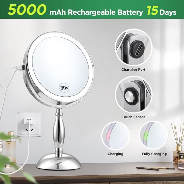 Thumbnail 5 de DASLAVA 30x Magnifying Mirror 5000mAh