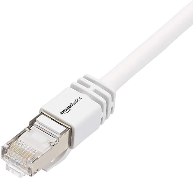 Detalle de Amazon Basics Cable Ethernet Gigabit Cat 7, Blanco, 3m