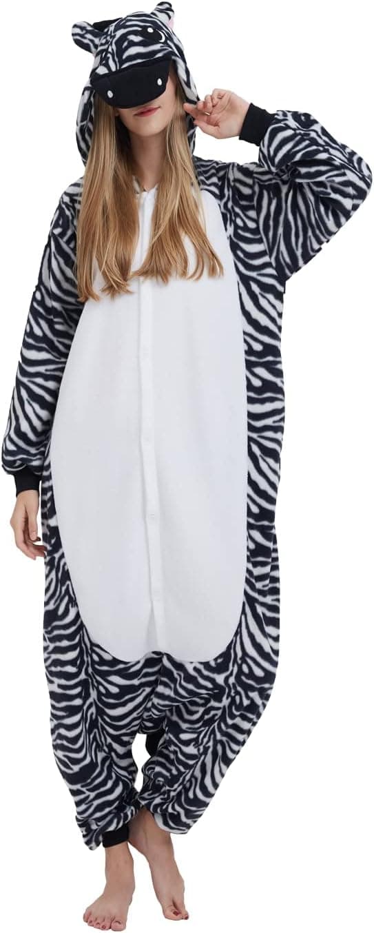 Detalle de SimZoo Unisex-Einteiler Cosplay-Kostüm als Hauskleidung und Pyjama aus Polarfleece