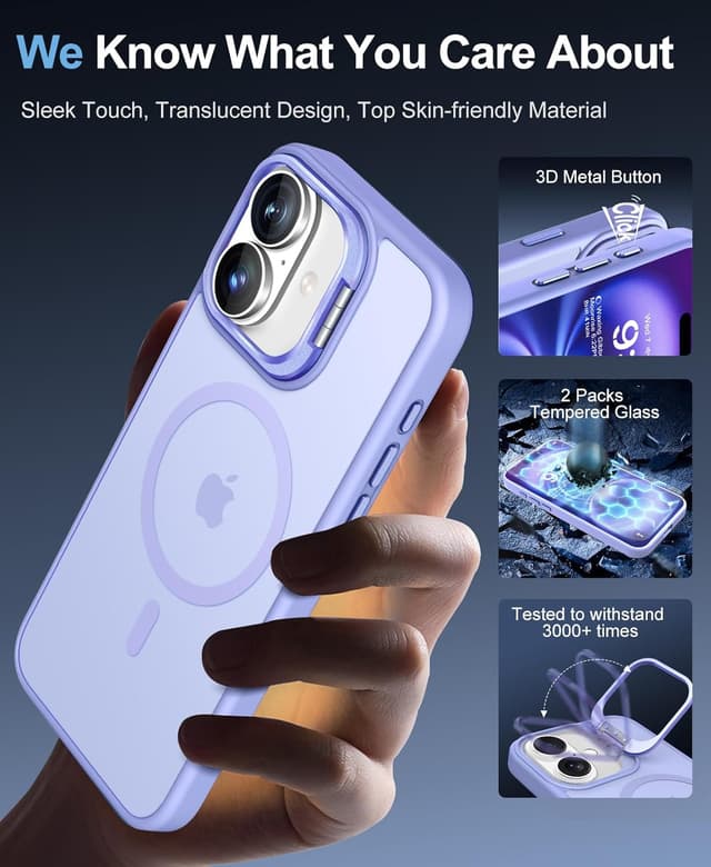 Thumbnail 5 de Beeasy Funda iPhone 16 Antigolpes y Soporte Magnético 🛡