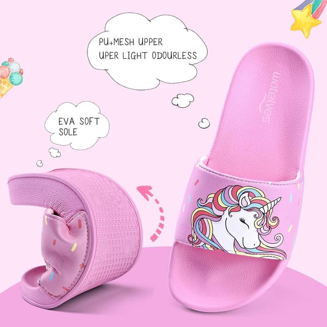 Detalle 2 de Kinder-Badelatschen Sommer Hausschuhe – rutschfeste Badeschlappen für Jungen & Mädchen