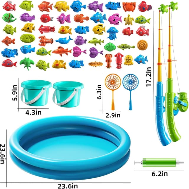 Thumbnail 1 de NIPLOOOW Pool Fishing Toy Set for Kids 3 🎣
