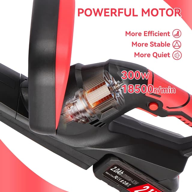 Thumbnail 5 de Tagliasiepi a batteria 48 cm Brushless con 2 batterie da 2000 mAh e distanza denti 15 mm