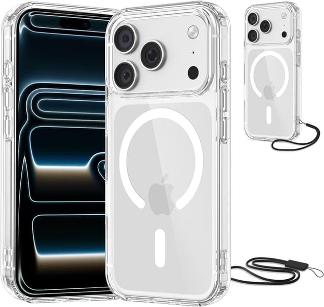 Detalle de NEW’C Magnetische Hülle für iPhone 17 Pro (6,3 Zoll) mit MagSafe Ultimate – stoßfest, transparent